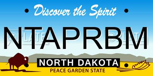 NTAPRBM North Dakota License Plate
