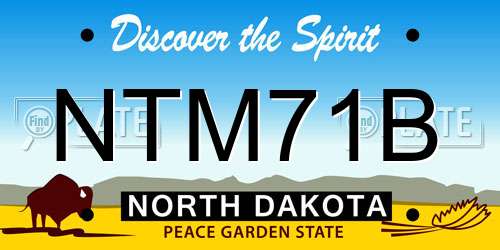 NTM71B North Dakota License Plate