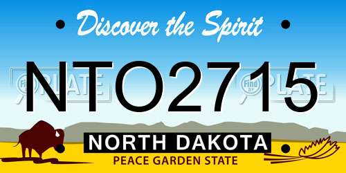 NTO2715 North Dakota License Plate