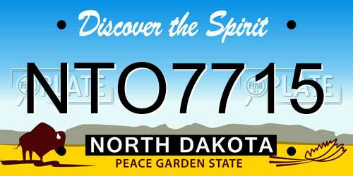 NTO7715 North Dakota License Plate
