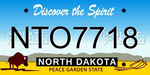 NTO7718 North Dakota License Plate