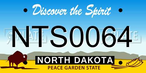 NTS0064 North Dakota License Plate