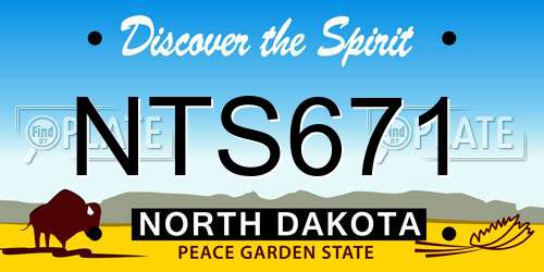 NTS671 North Dakota License Plate