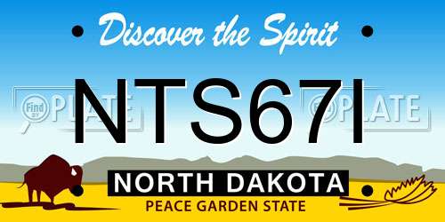 NTS67I North Dakota License Plate