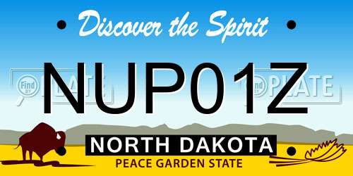 NUP01Z North Dakota License Plate