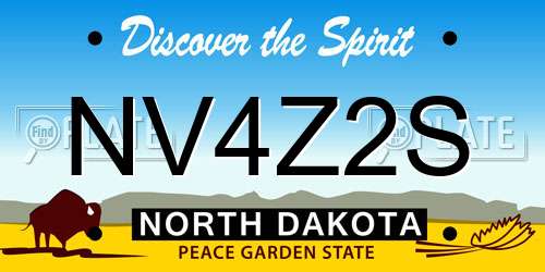 NV4Z2S North Dakota License Plate