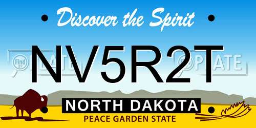 NV5R2T North Dakota License Plate