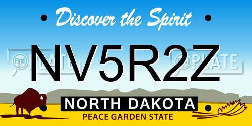 NV5R2Z North Dakota License Plate