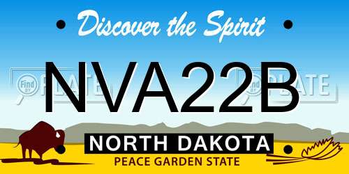 NVA22B North Dakota License Plate
