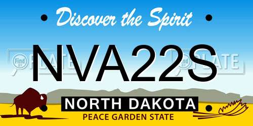 NVA22S North Dakota License Plate