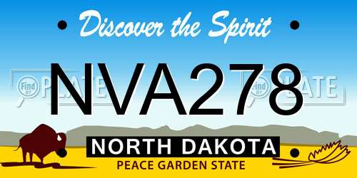 NVA278 North Dakota License Plate