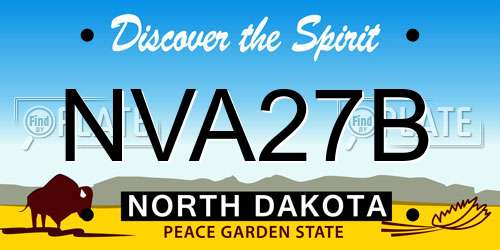 NVA27B North Dakota License Plate