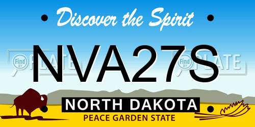 NVA27S North Dakota License Plate