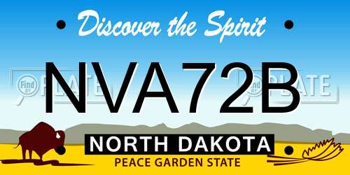 NVA72B North Dakota License Plate