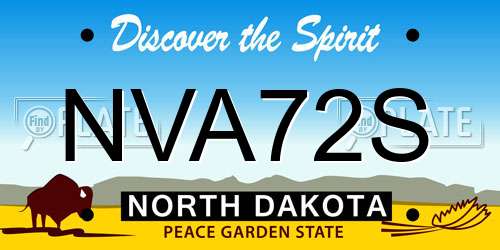 NVA72S North Dakota License Plate