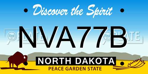 NVA77B North Dakota License Plate
