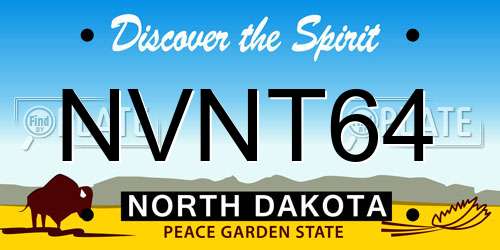 NVNT64 North Dakota License Plate