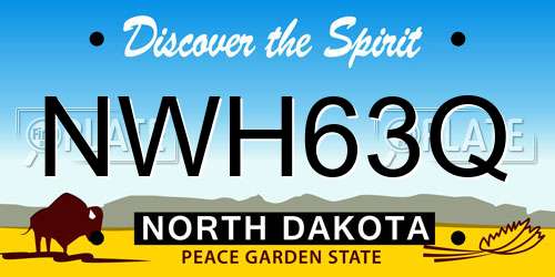 NWH63Q North Dakota License Plate