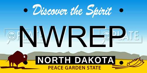 NWREP North Dakota License Plate