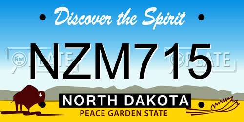 NZM715 North Dakota License Plate