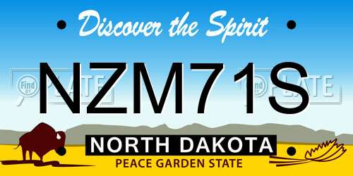 NZM71S North Dakota License Plate