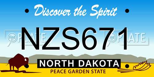 NZS671 North Dakota License Plate