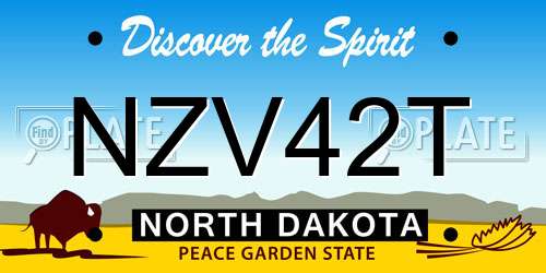 NZV42T North Dakota License Plate