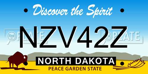 NZV42Z North Dakota License Plate