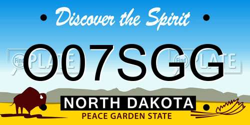 O07SGG North Dakota License Plate