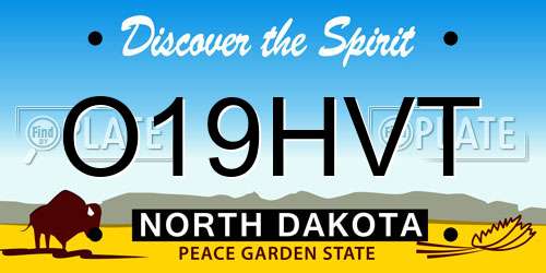 O19HVT North Dakota License Plate