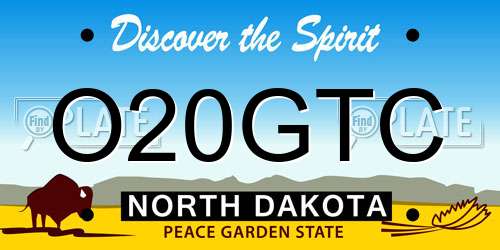 O20GTC North Dakota License Plate