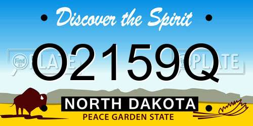 O2159Q North Dakota License Plate