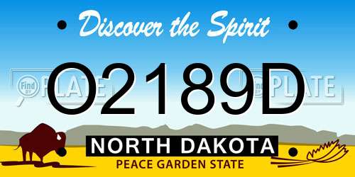 O2189D North Dakota License Plate