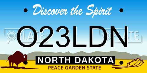 O23LDN North Dakota License Plate