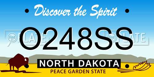 O248SS North Dakota License Plate