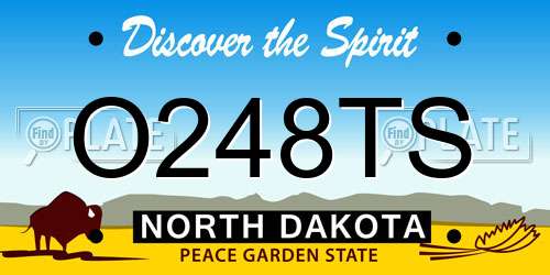 O248TS North Dakota License Plate
