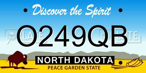 O249QB North Dakota License Plate