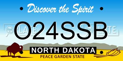 O24SSB North Dakota License Plate