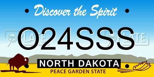 O24SSS North Dakota License Plate