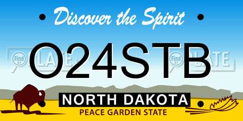 O24STB North Dakota License Plate