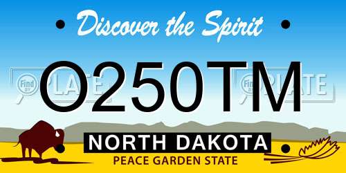 O250TM North Dakota License Plate