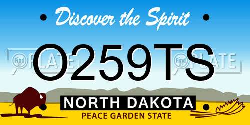 O259TS North Dakota License Plate