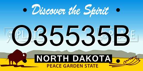 O35535B North Dakota License Plate