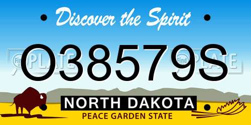 O38579S North Dakota License Plate