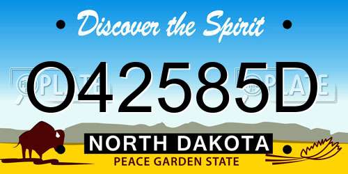 O42585D North Dakota License Plate