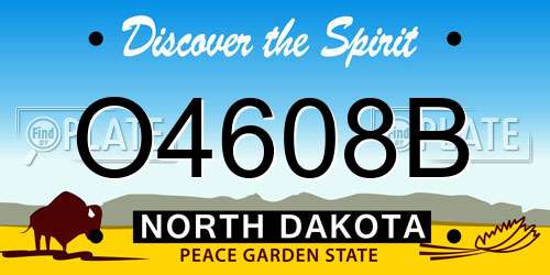 O4608B North Dakota License Plate