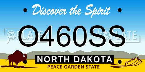 O460SS North Dakota License Plate