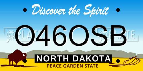 O46OSB North Dakota License Plate