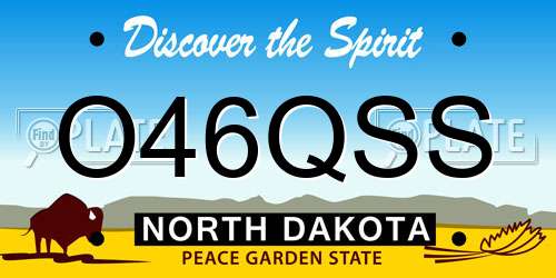 O46QSS North Dakota License Plate