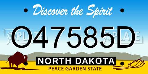 O47585D North Dakota License Plate